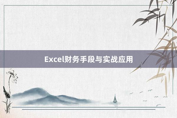 Excel财务手段与实战应用